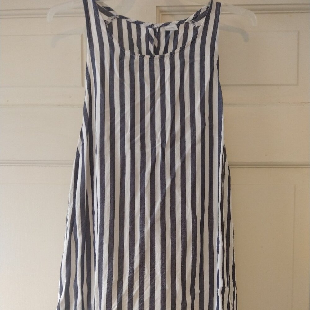 Old Navy Blue and white striped High Neck Tank